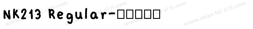 NK213 Regular字体转换